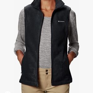 NWT Columbia Benton Springs Fleece Zippered Black Vest